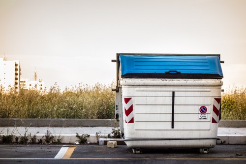 Recycling and waste management with an enclosed skip in Hackney